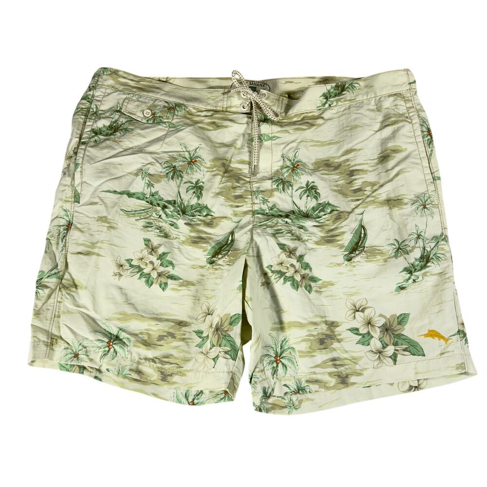 Tommy Bahama Relax Mens XXL Tropical Hawaiian Print Swim Shorts Board Shorts